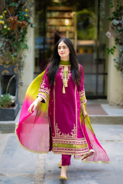 OMAL BY KOMAL (Linen 3Pc) UNSTICH