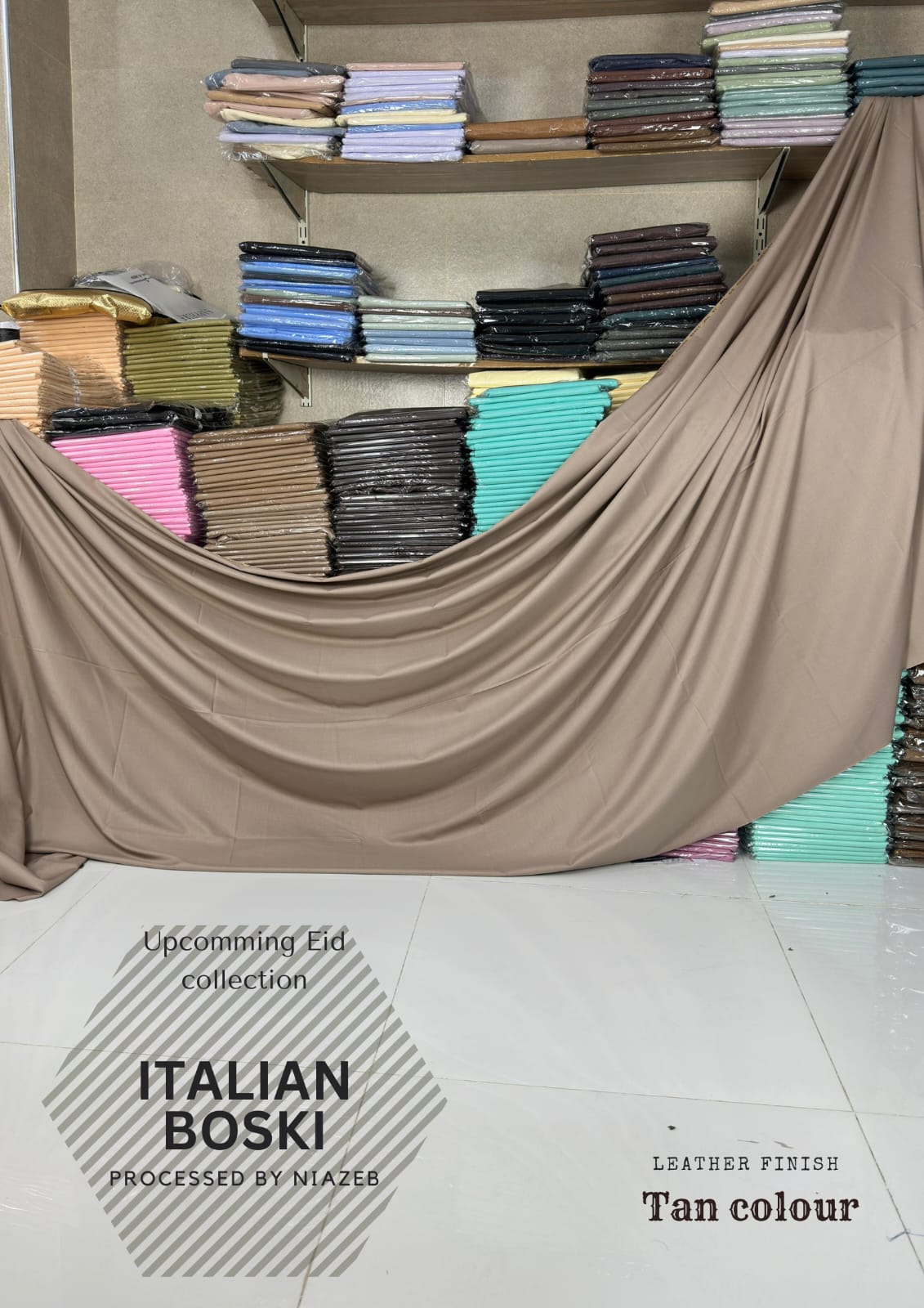 Premium Royal Collection italion Boski Wash&Wear (Tan Color)