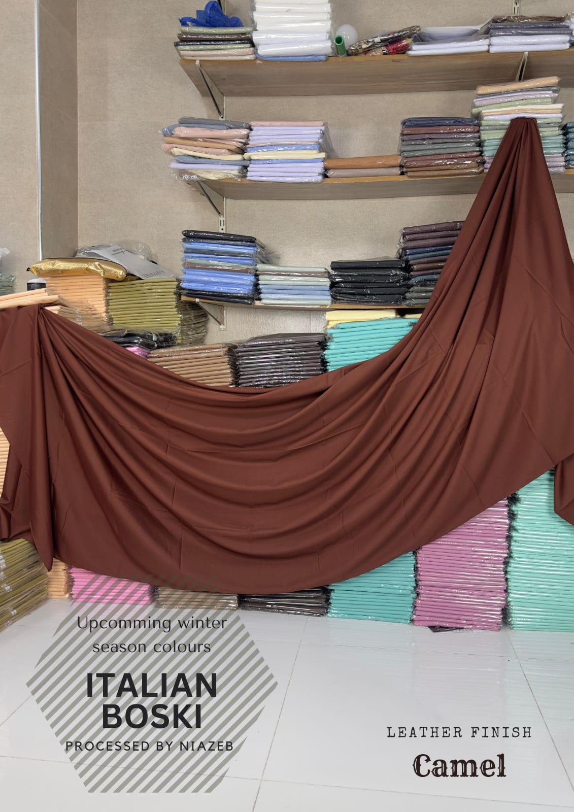 Premium Royal Collection italion Boski Wash&Wear (Camel Color)